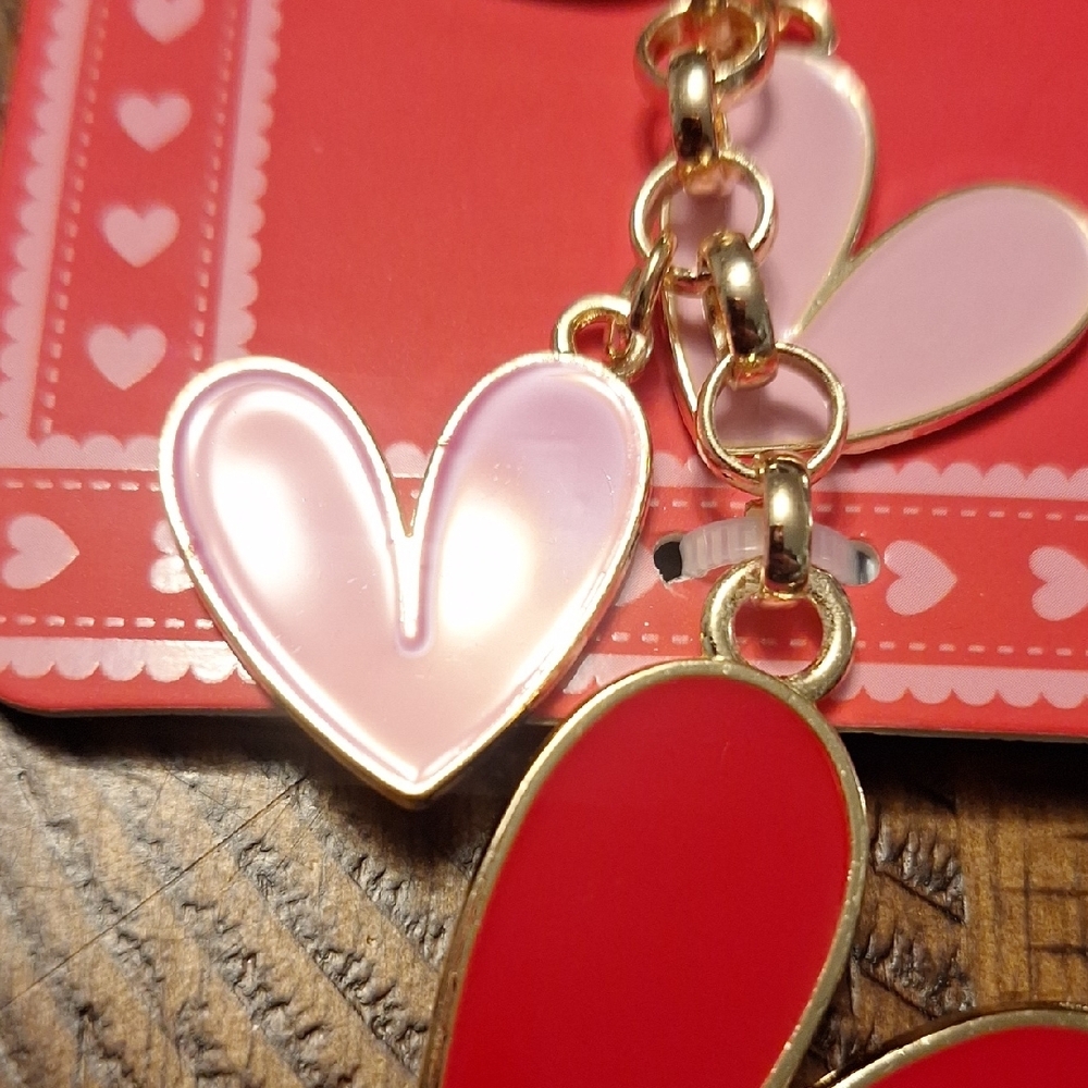 Heart Bag Charm - Red and Pink - Picture 7 of 8
